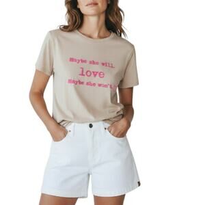 MISS SIXTY x WRLDSMTH Beaded Limited Edition T-Shirt Sz 2 Pink Fairy Boho Y2K